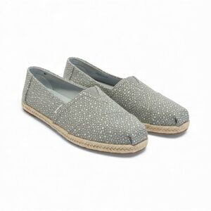 TOMS Alpargata Rope Tiny Dot Slip-On Espadrille Flats Light Blue Size 9